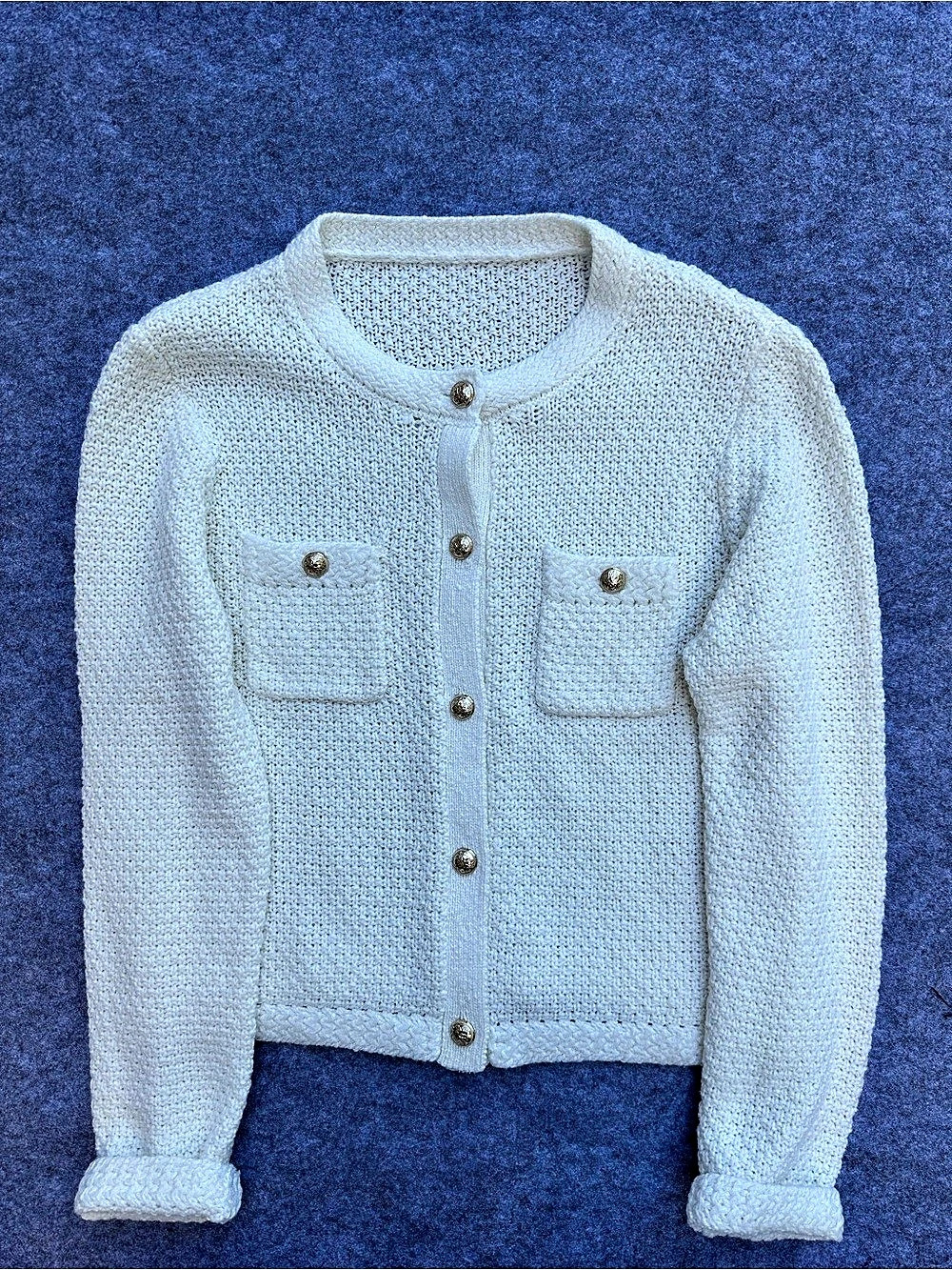 Goelia Knit Cardigan in White Size Medium Like New
